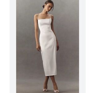 BHLDN White Midi Dress